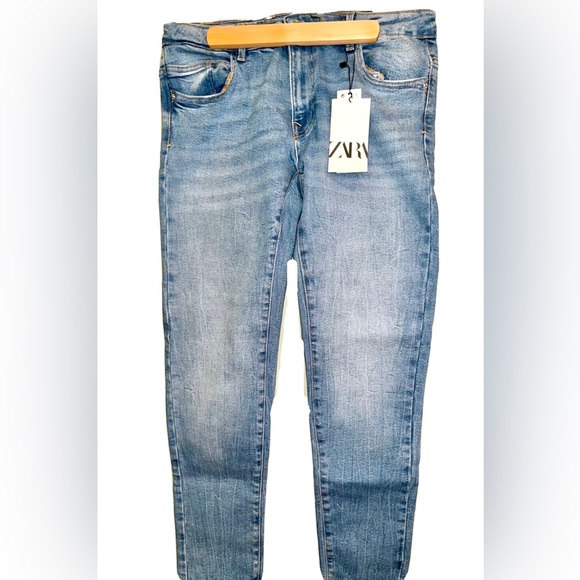 ZARA Mid-Rise Skinny Jeans - Light Blue | Z1975 0108/022 - Size 10 - Picture 2 of 6